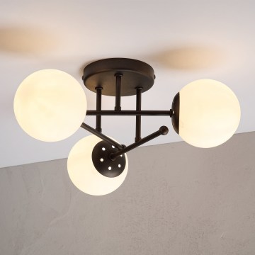 Lampadario a plafone MALENA 3xE14/5W/230V marrone/bianco
