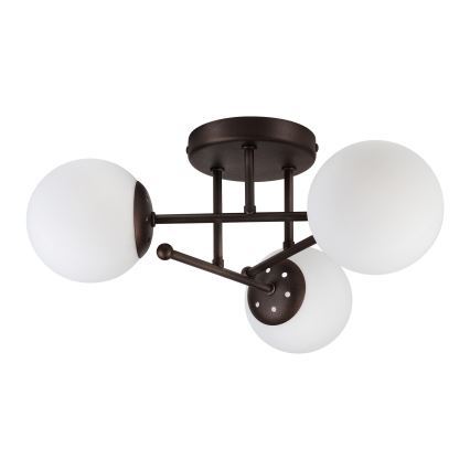 Lampadario a plafone MALENA 3xE14/5W/230V marrone/bianco