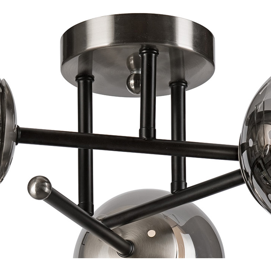Lampadario a plafone MALENA 3xE14/5W/230V nero/fumé