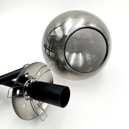 Lampadario a plafone MALENA 3xE14/5W/230V nero/fumé