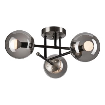 Lampadario a plafone MALENA 3xE14/5W/230V nero/grigio