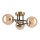 Lampadario a plafone MALENA 3xE14/5W/230V oro/nero/fumé beige