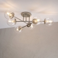 Lampadario a plafone MALENA 6xE14/5W/230V cromo opaco/trasparente