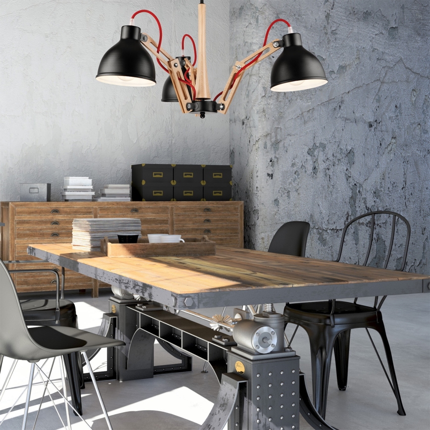 Lampadario a plafone MARCELLO 3xE27/60W/230V - FSC certificato