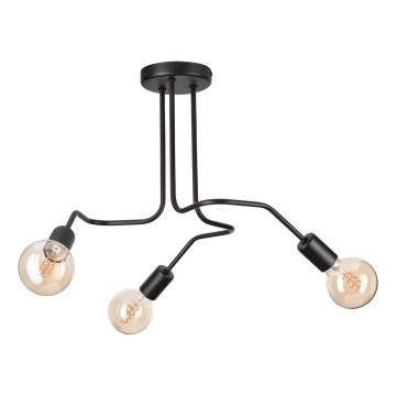 Lampadario a plafone MATYLDA 3xE27/60W/230V nero