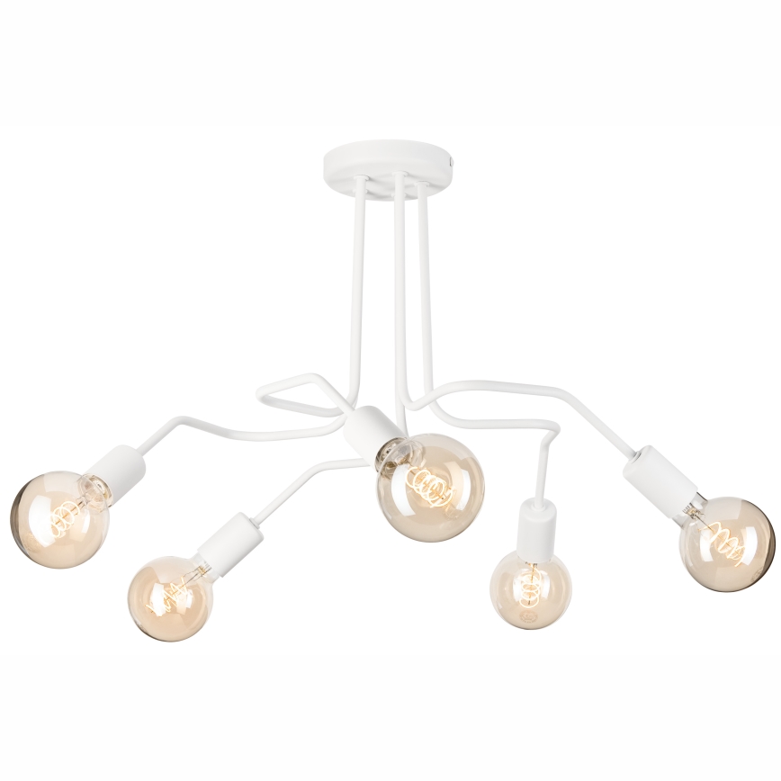 Lampadario a plafone MATYLDA 5xE27/60W/230V bianco