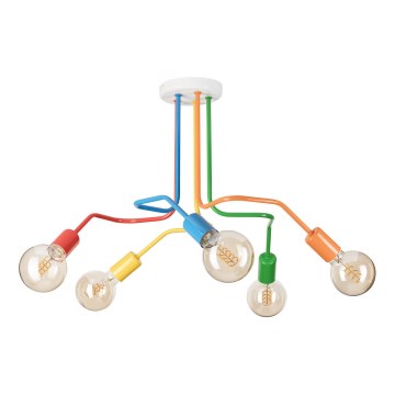 Lampadario a plafone MATYLDA 5xE27/60W/230V colorato