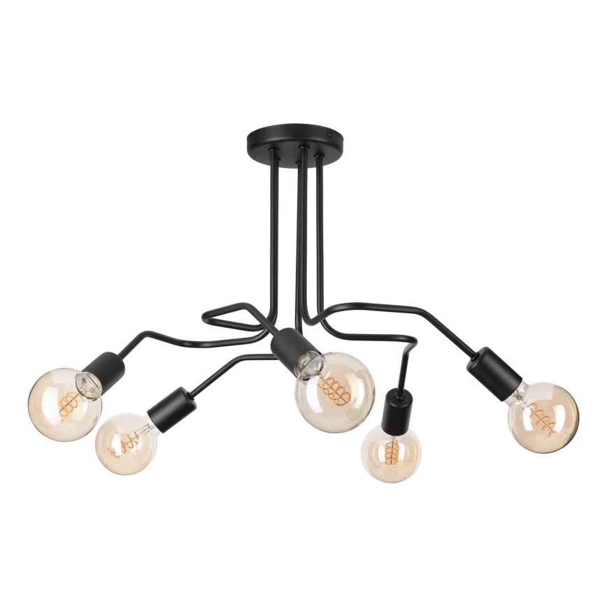 Lampadario a plafone MATYLDA 5xE27/60W/230V nero