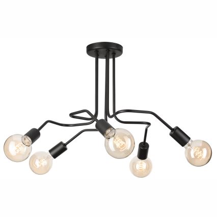 Lampadario a plafone MATYLDA 5xE27/60W/230V nero