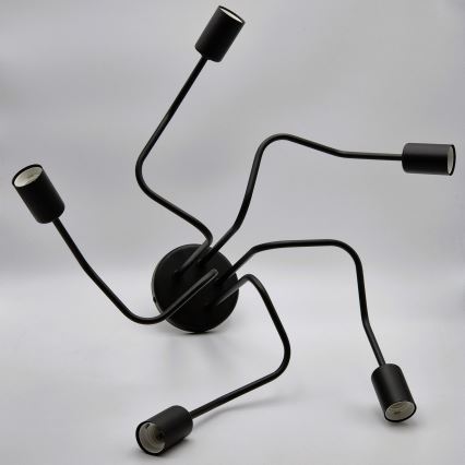 Lampadario a plafone MATYLDA 5xE27/60W/230V nero