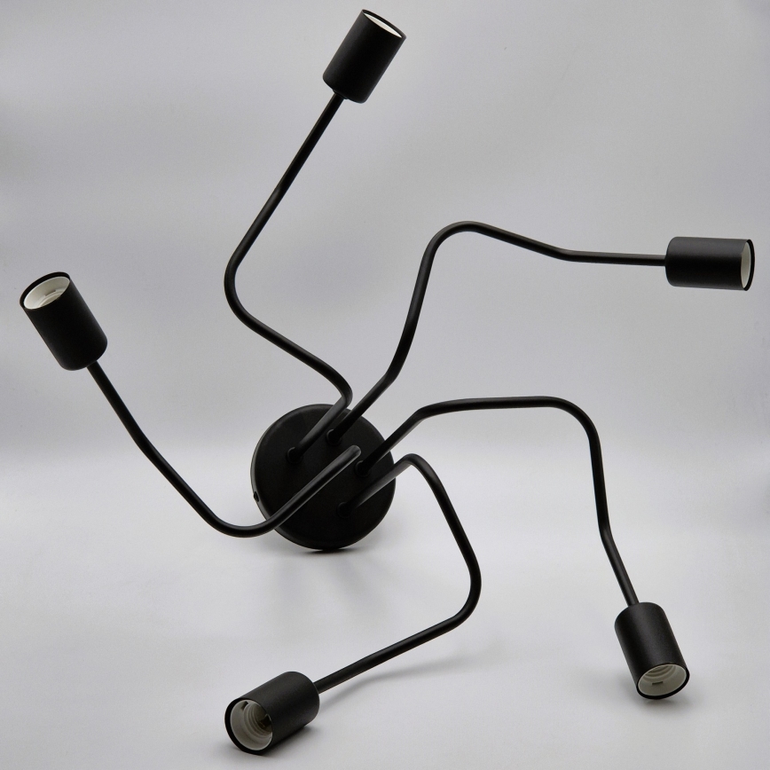 Lampadario a plafone MATYLDA 5xE27/60W/230V nero