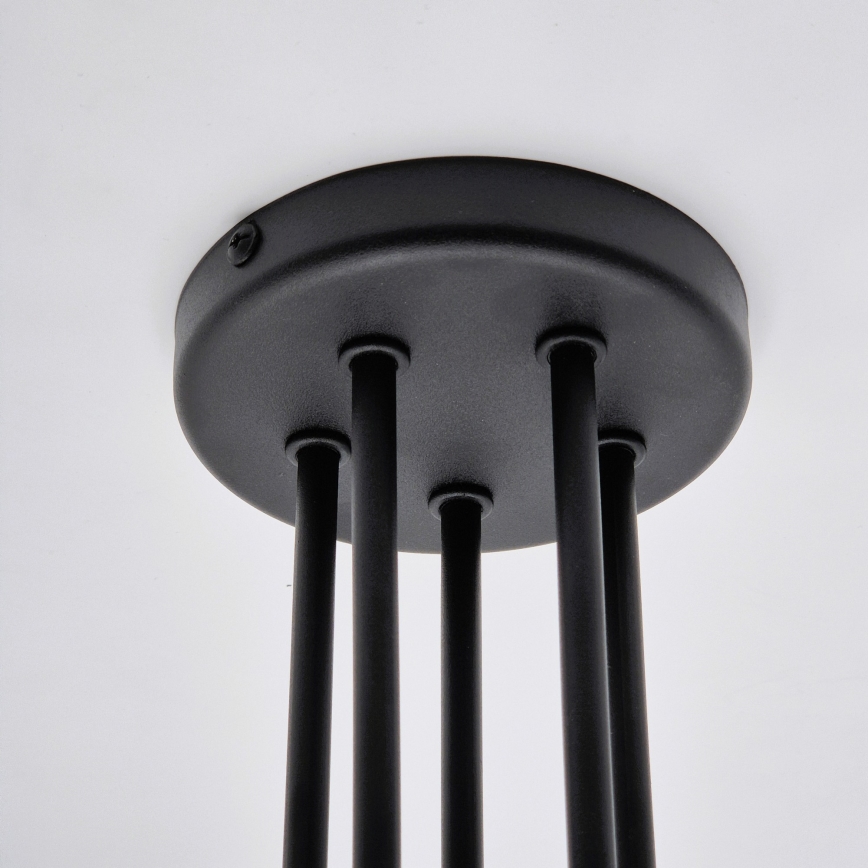 Lampadario a plafone MATYLDA 5xE27/60W/230V nero