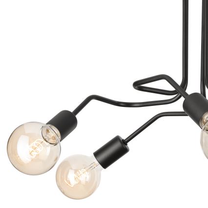 Lampadario a plafone MATYLDA 5xE27/60W/230V nero