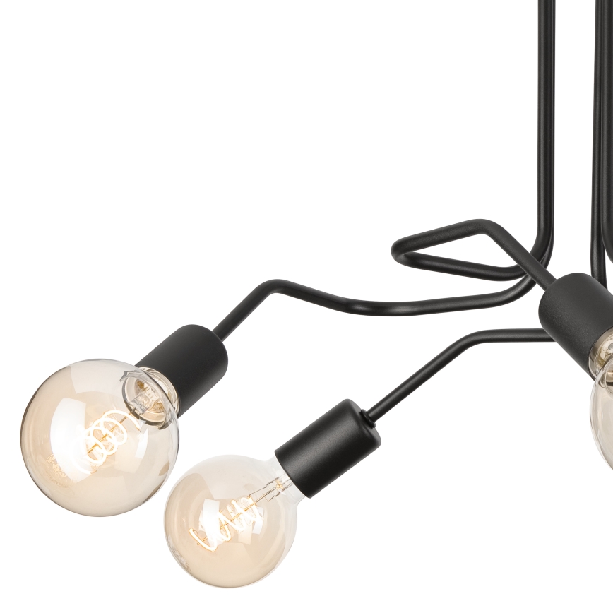 Lampadario a plafone MATYLDA 5xE27/60W/230V nero