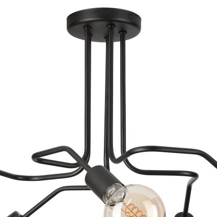 Lampadario a plafone MATYLDA 5xE27/60W/230V nero