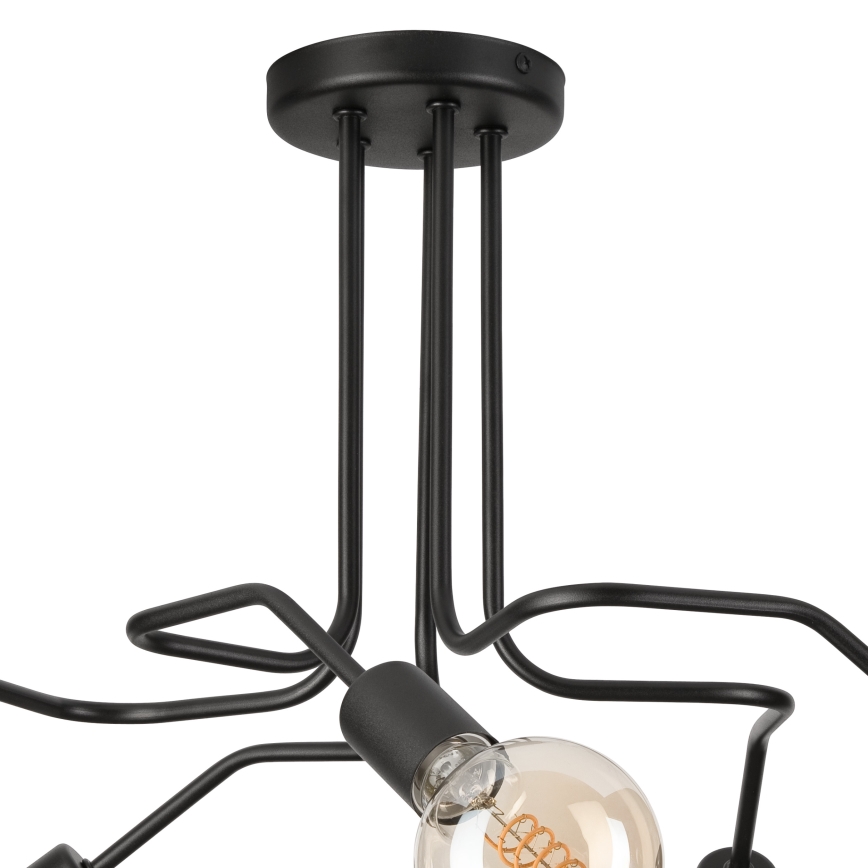 Lampadario a plafone MATYLDA 5xE27/60W/230V nero