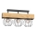 Lampadario a plafone MENTON 3xE27/15W/230V nero/marrone/quercia