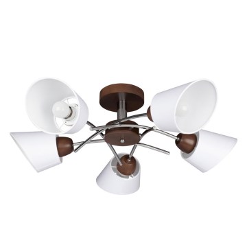 Lampadario a plafone METTE 5xE27/40W/230V faggio