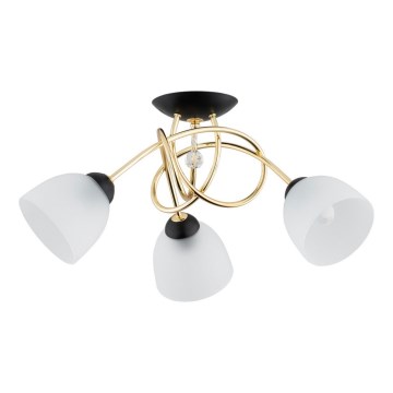 Lampadario a plafone  MODENA 3xE27/60W/230V oro/nero/bianco