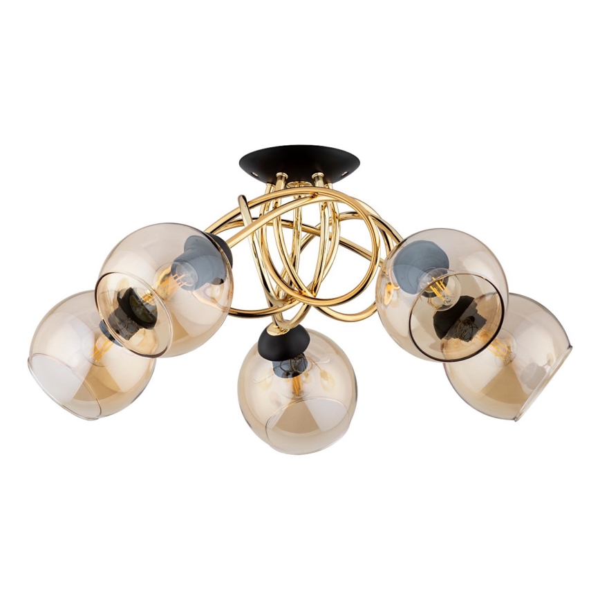 Lampadario a plafone MODENA 5xE14/10W/230V oro