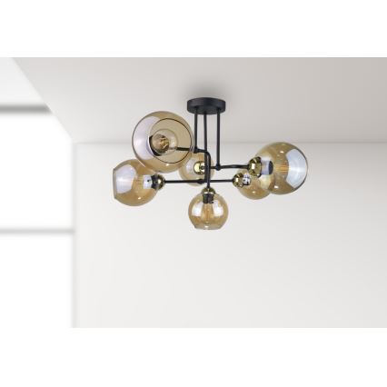 Lampadario a plafone MONDE GOLD 6xE27/60W/230V