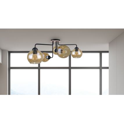 Lampadario a plafone MONDE WOOD 5xE27/60W/230V