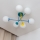 Lampadario a plafone MOON 6xE27/15W/230V turchese/giallo/blu