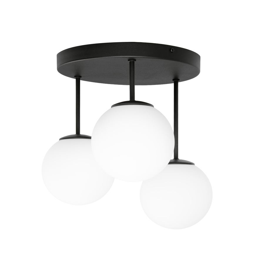 Lampadario a plafone MOONLIGHT 3xE27/15W/230V nero
