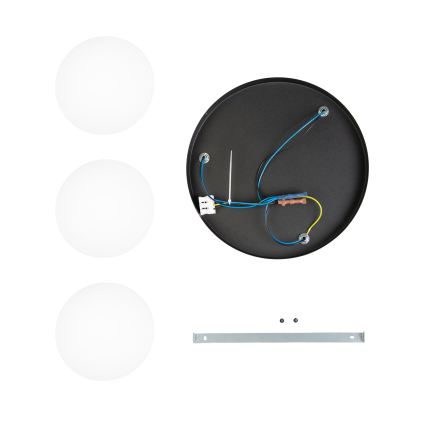 Lampadario a plafone MOONLIGHT 3xE27/15W/230V nero