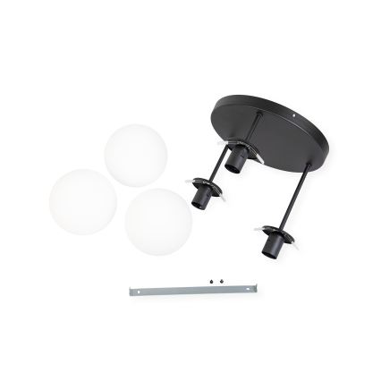 Lampadario a plafone MOONLIGHT 3xE27/15W/230V nero