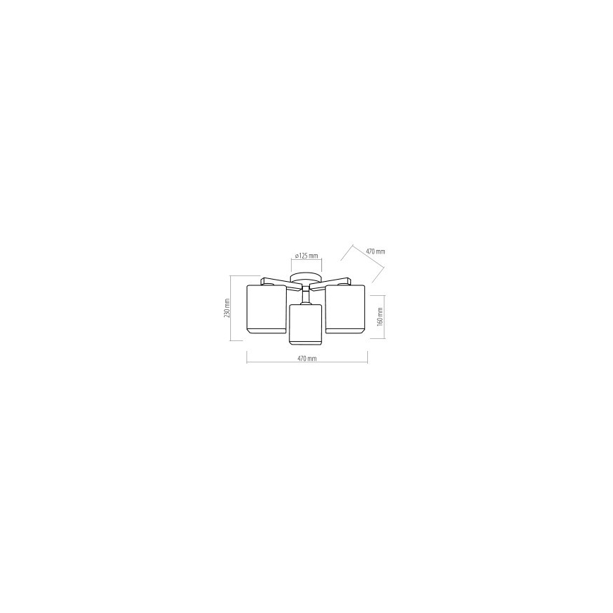 Lampadario a plafone NADIA 3xE27/60W/230V