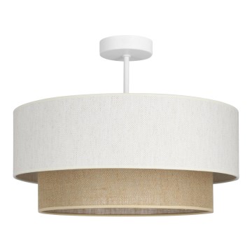 Lampadario a plafone NATIA 1xE27/60W/230V Ø 45 cm bianco/marrone
