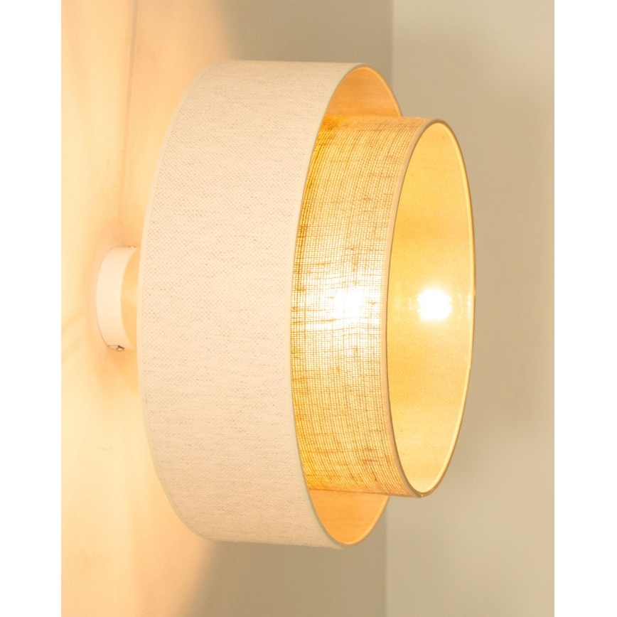 Lampadario a plafone NATIA 1xE27/60W/230V Ø 45 cm bianco/marrone