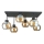 Lampadario a plafone NESSA 6xE27/60W/230V nero/fumé beige