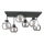 Lampadario a plafone NESSA 6xE27/60W/230V nero/limpido