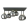 Lampadario a plafone NESSA 6xE27/60W/230V nero/oro/fumé nero