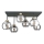 Lampadario a plafone NESSA 6xE27/60W/230V nero/oro/limpido