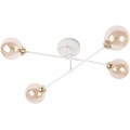 Lampadario a plafone OBSIDIAN 4xG9/10W/230V crema/dorato/beige fumé