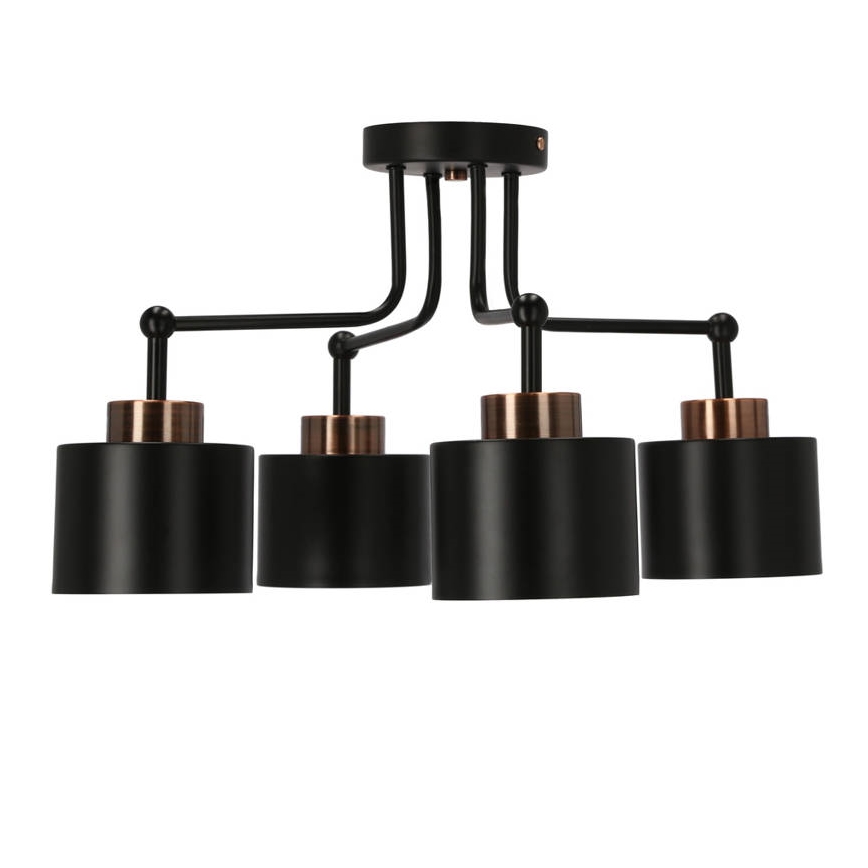 Lampadario a plafone OLENA 4xE27/60W/230V nero