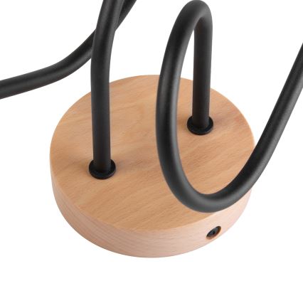 Lampadario a plafone OXFORD 2xE27/15W/230V pino/nero