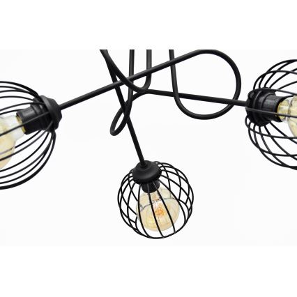 Lampadario a plafone OXFORD 3xE27/15W/230V nero