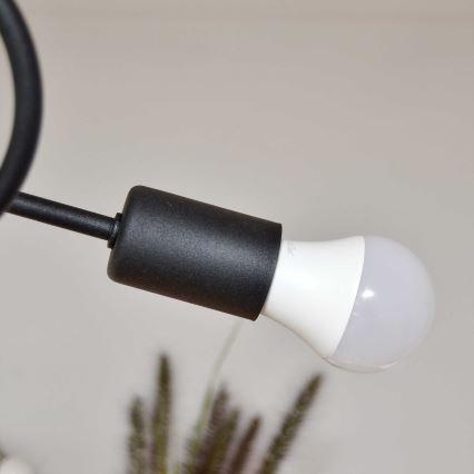 Lampadario a plafone OXFORD 4xE27/15W/230V nero/turchese