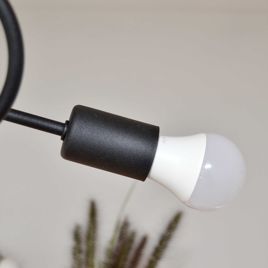 Lampadario a plafone OXFORD 4xE27/15W/230V nero/turchese