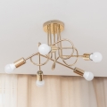Lampadario a plafone OXFORD 5xE27/15W/230V, finitura dorata