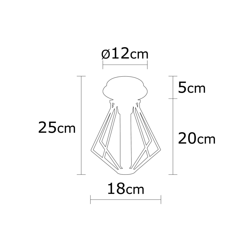 Lampadario a plafone OYLAT 1xE27/60W/230V