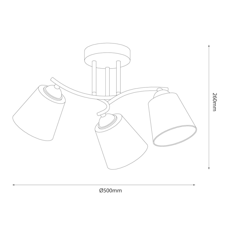 Lampadario a plafone PAFOS 3xE27/15W/230V cromo lucido