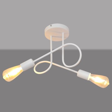 Lampadario a plafone per bambini OXFORD 2xE27/15W/230V bianco