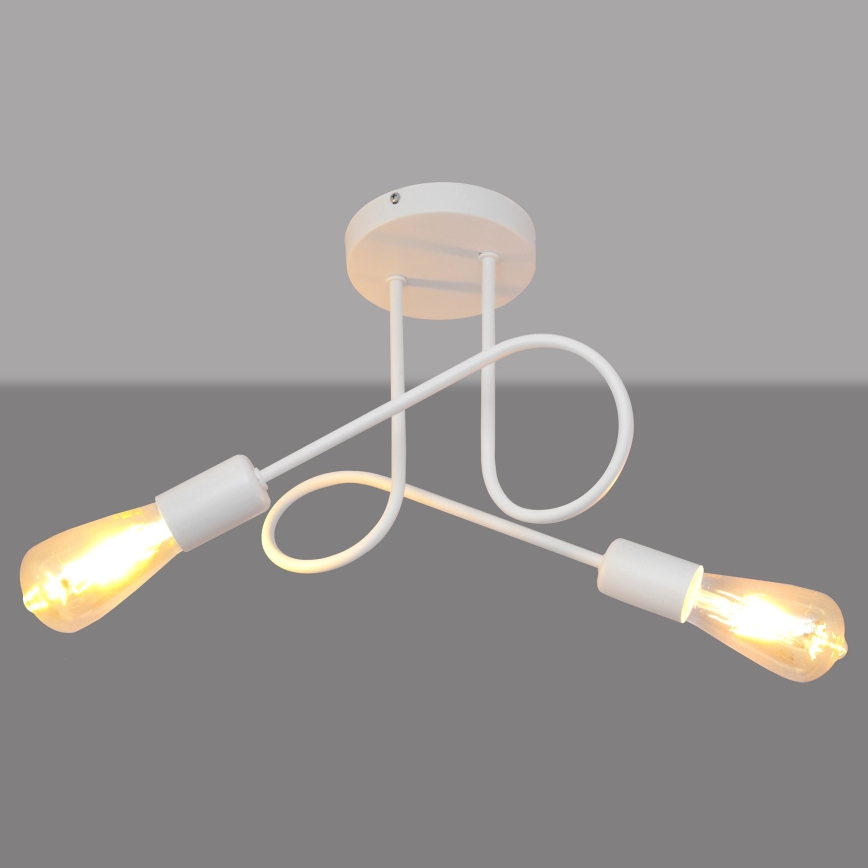 Lampadario a plafone per bambini OXFORD 2xE27/15W/230V bianco