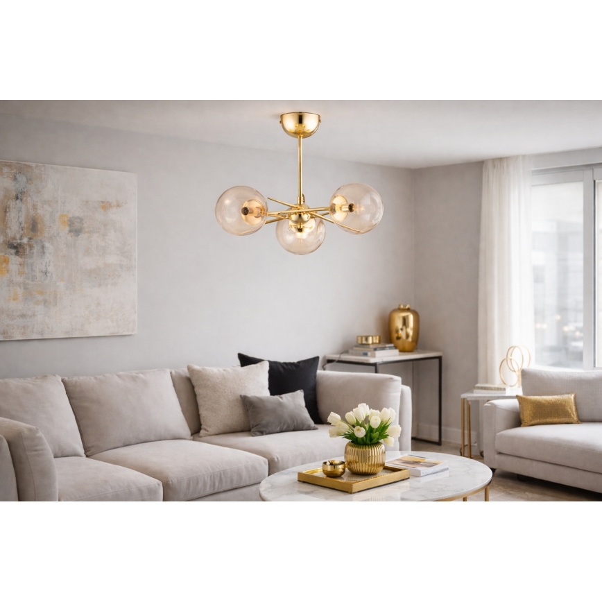 Lampadario a plafone PRIMERY 5xE14/10W/230V oro