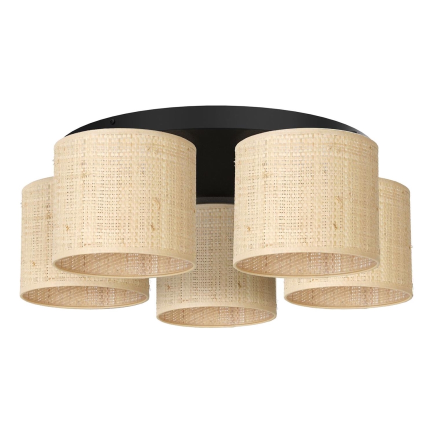 Lampadario a plafone RATTAN 5xE27/60W/230V rattan